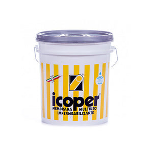 Icoper Antiradice 20-Guaina Liquida Monocomponente Ad Emulsione Acquosa Resistente Al Ristagno D'Acqua Grigio 20Kg-Icobit