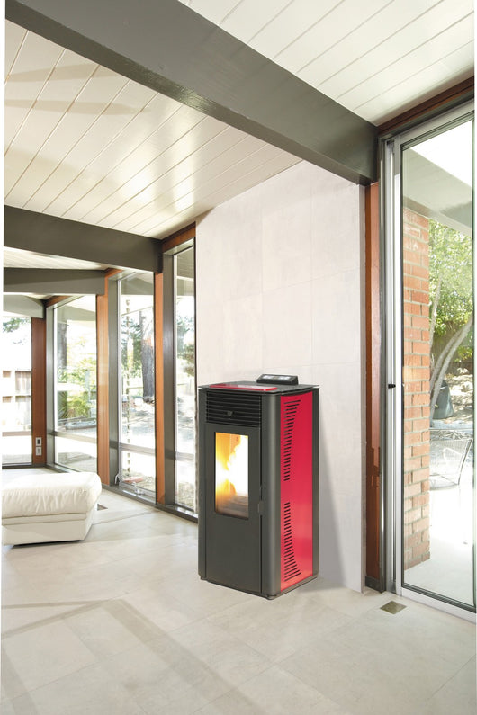 stufa pellet 14 kw king 14 idro bordeaux 17367