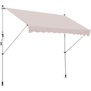 Tenda da Sole Avvolgibile 3x1.5m Autoportante Beige