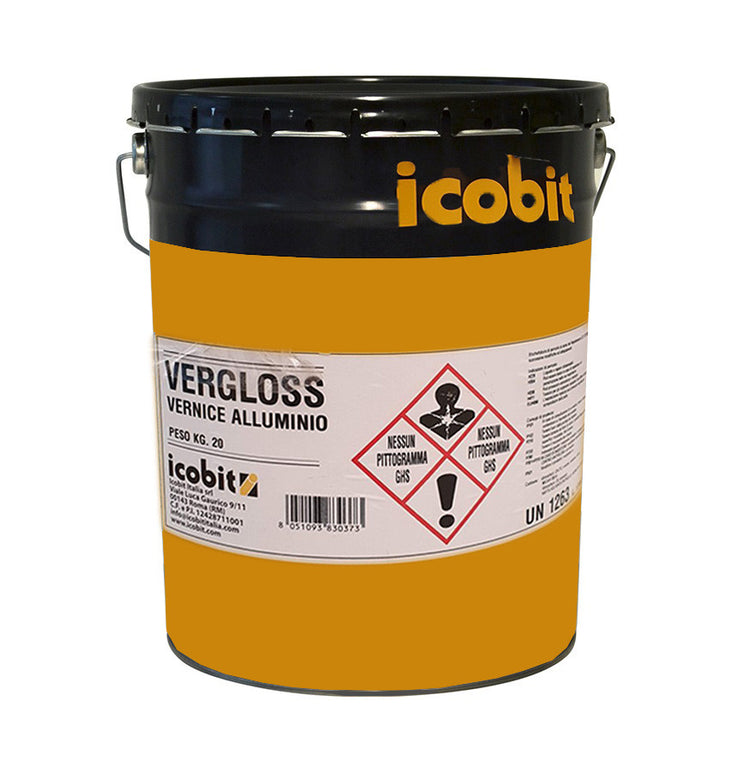 Vergloss 5-Alluminio Bituminoso A Base Di Resine Sintetiche Per La Protezione Dai Raggi Ultravioletti 5 Kg-Icobit