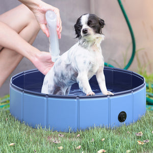 Piscina Pieghevole per Cani in PVC Blu Ø80x20 cm