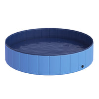 Piscina Pieghevole per Cani in PVC Azzurro Ø140x30h cm