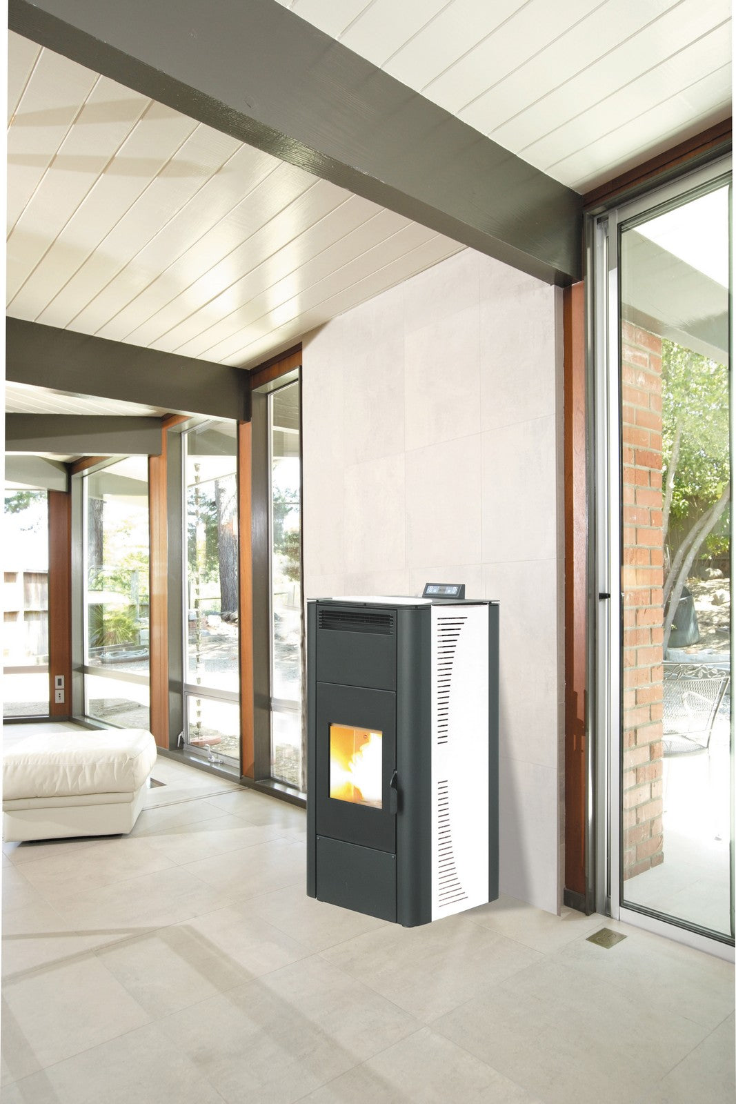 stufa pellet king idro kw24 bianca cod:ferx.17377