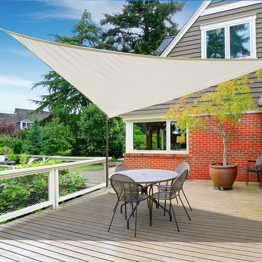 Tenda Vela da Giardino Triangolare 6x6x6m Crema