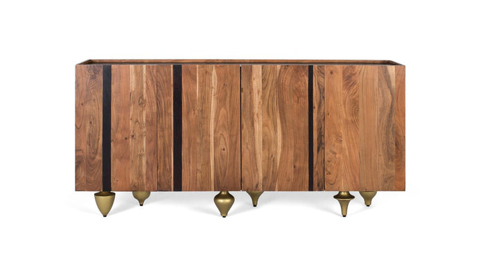 Credenza a 4 ante realizzata artigianalmente in legno di mango