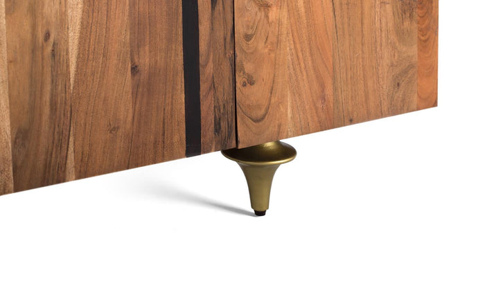 Credenza a 4 ante realizzata artigianalmente in legno di mango