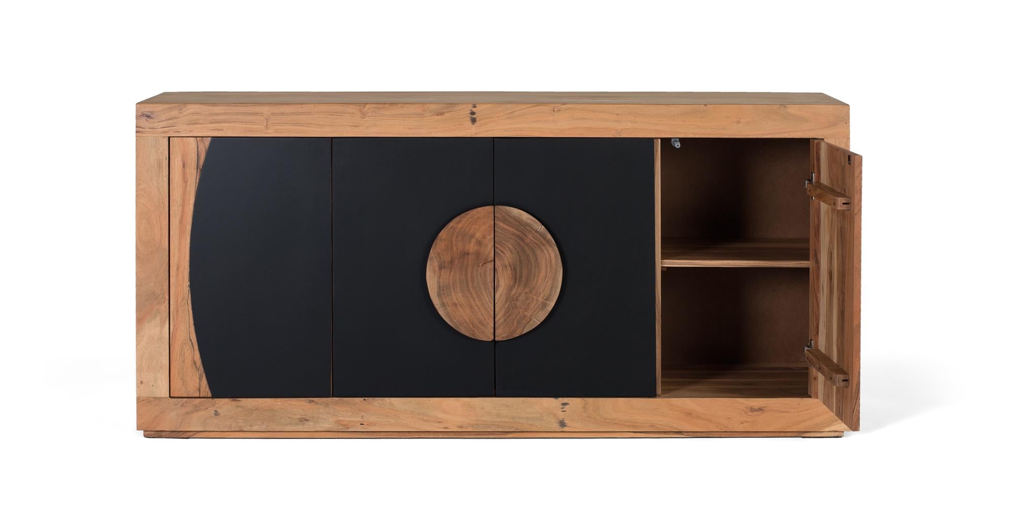  Credenza a 4 ante in legno di acacia