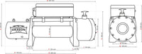 Verricello Elettrico 6,8hp 12V per Fuoristrada Dragon Winch Maverick DWM 12000 HD