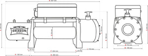 Verricello Elettrico 6,8hp 12V per Fuoristrada Dragon Winch Maverick DWM 12000 HD