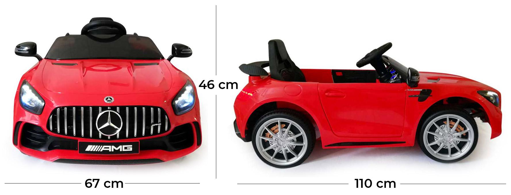 Macchina Elettrica per Bambini 12V con Licenza Mercedes GTR AMG Rossa