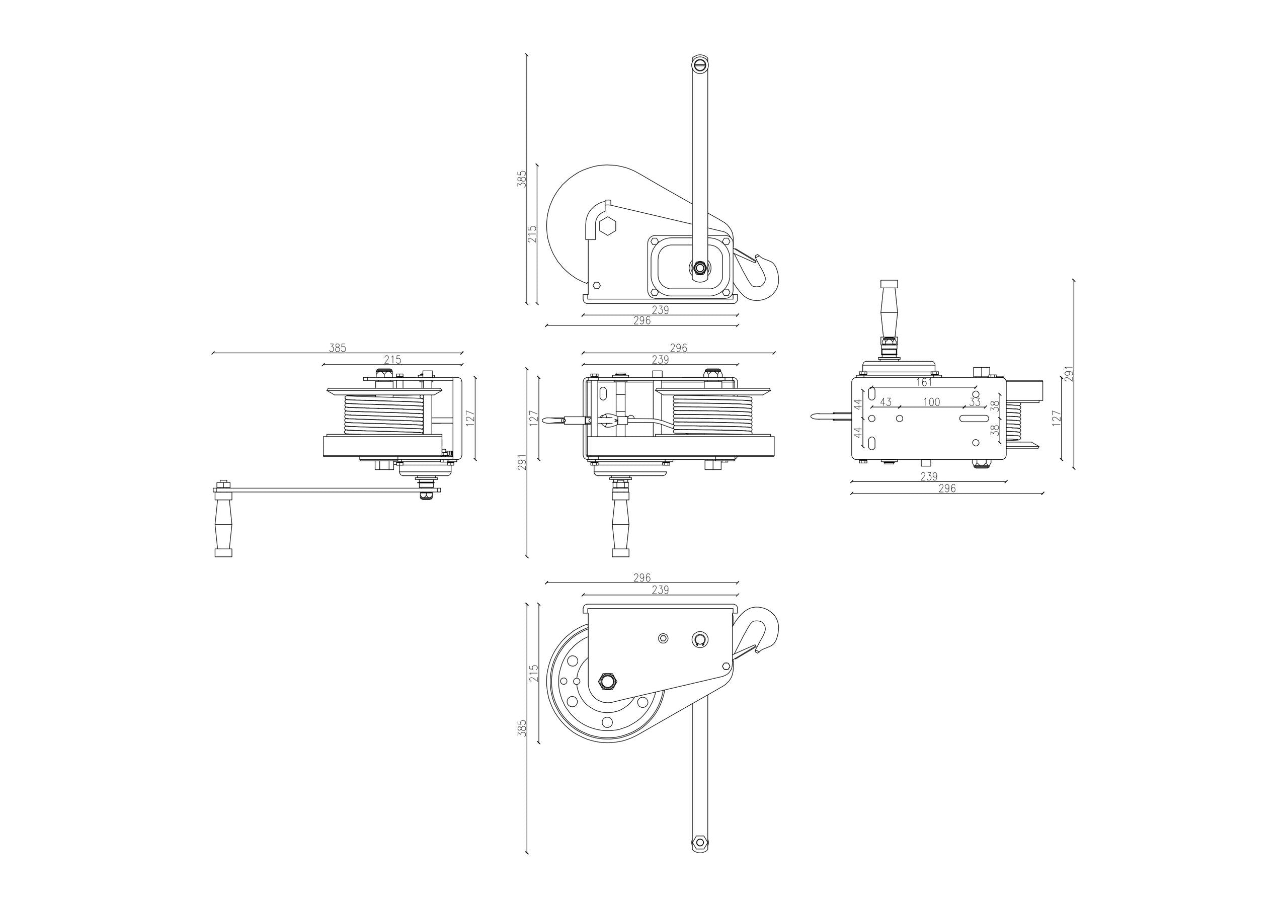 Verricello Manuale Nautico 2600/1200 lbs/kg 17m Dragon Winch DWK-O 26 HD