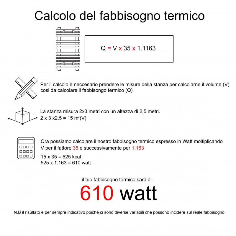 Scaldasalviette da Bagno 1200x550 mm in Acciaio Bonussi Stand Dritto Cromo