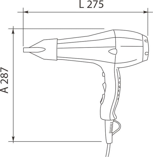 Asciugacapelli Phon a Pistola 1800W Vama Fit Phon Bianco