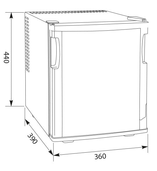 Mini Frigo per Hotel 20 Litri Vama Minibar Top Nero