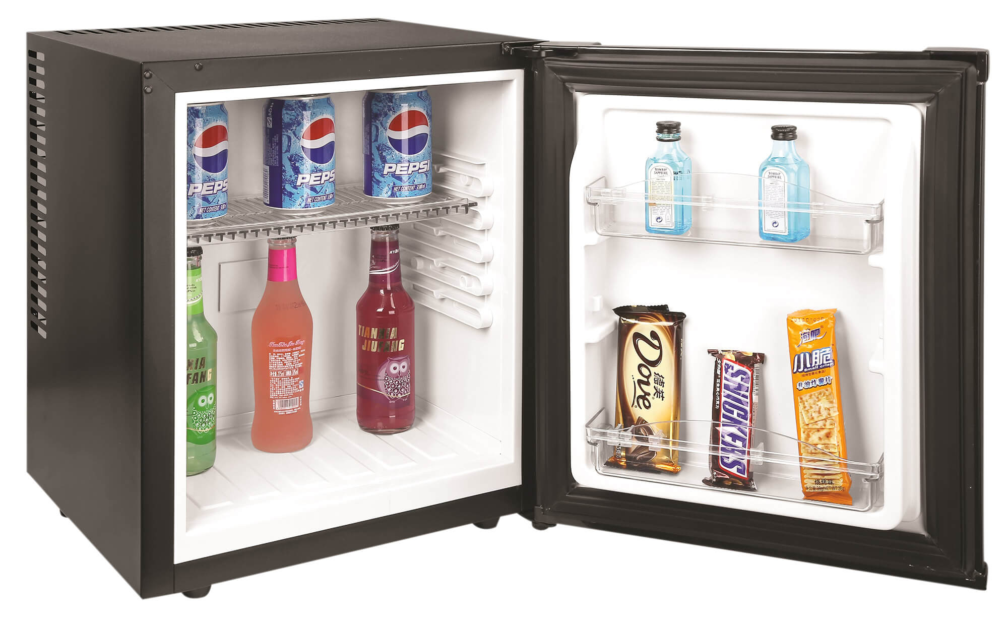 Mini Frigo per Hotel 30 Litri Vama Minibar Top Nero