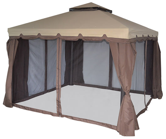 Gazebo da Giardino 3x4m in Alluminio Morel Denver Marrone