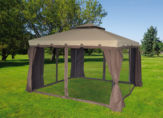 Gazebo da Giardino 3x4m in Alluminio Morel Denver Marrone