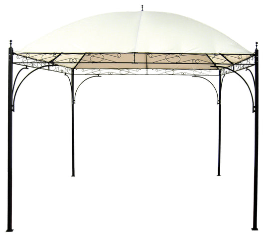 Gazebo da Giardino 3x3m in Metallo Morel Seattle Ecrù