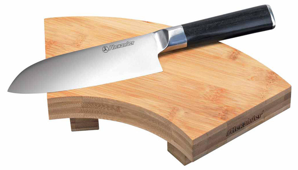 Set Sushi con Coltello Santoku e Tagliere in Bamboo Alexander