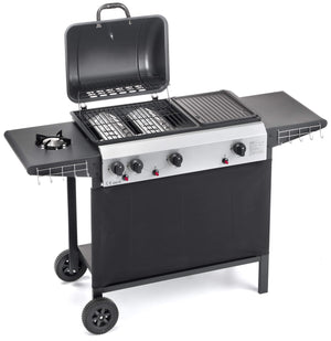 Barbecue a Gas GPL con Pietra Lavica 3 Fuochi Ompagrill 4080 Double