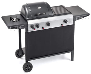 Barbecue a Gas GPL con Pietra Lavica 3 Fuochi Ompagrill 4080 Double