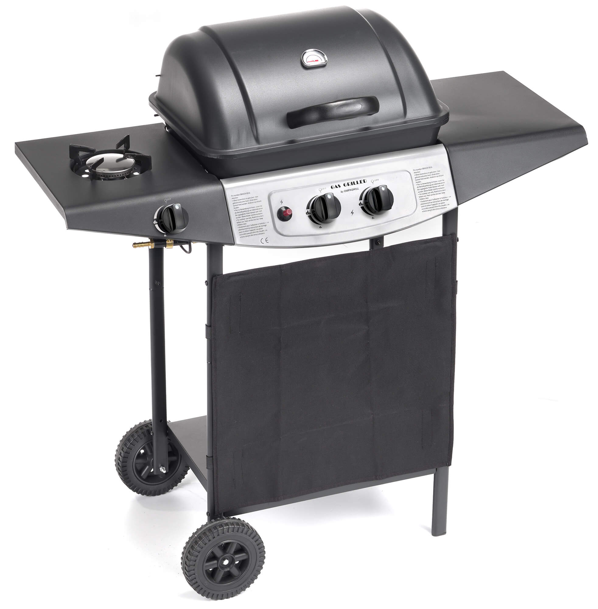 Barbecue a Gas GPL con Pietra Lavica 1 Fuoco Ompagrill 4939 Double