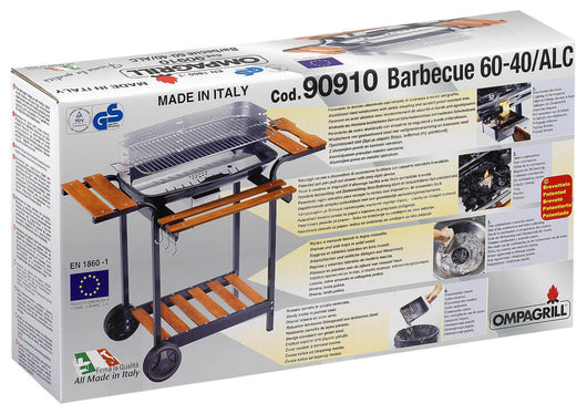 Barbecue a Carbone Carbonella in Acciaio Ompagrill 60-40/Alc