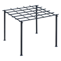 Pergola da Giardino 3x3m in Metallo Nero