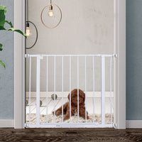 Cancelletto di Sicurezza per Animali Domestici Bianco 76x72-82 cm