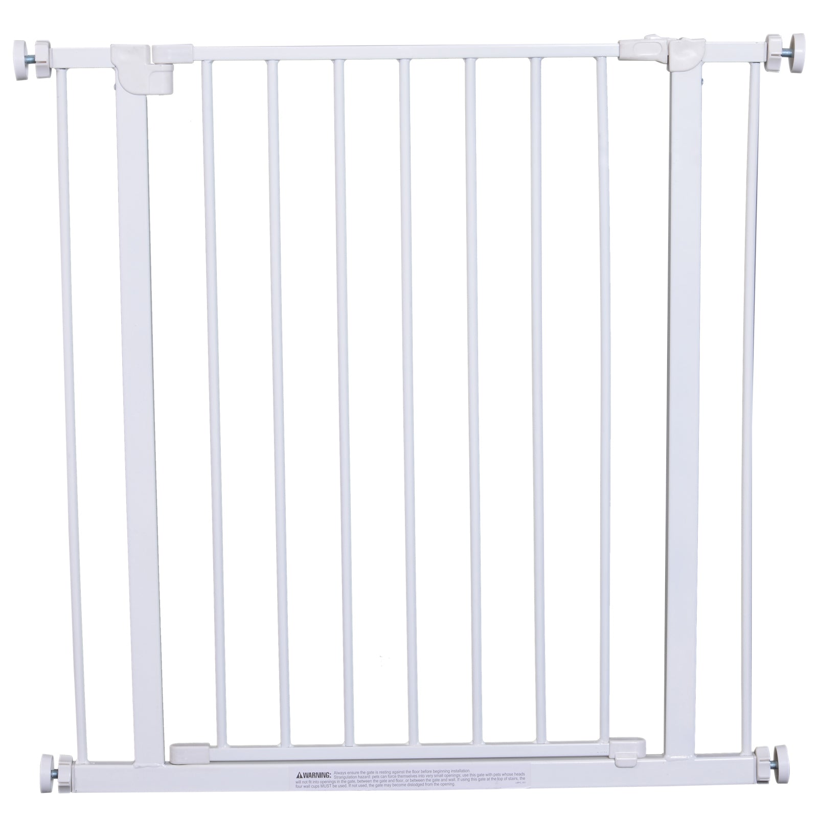 Cancelletto di Sicurezza per Animali Domestici Bianco 76x72-82 cm