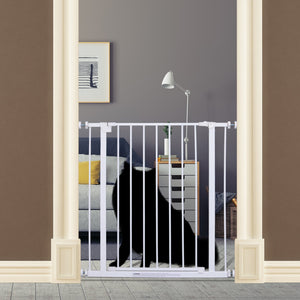 Cancelletto di Sicurezza per Animali Domestici Bianco 76x72-82 cm