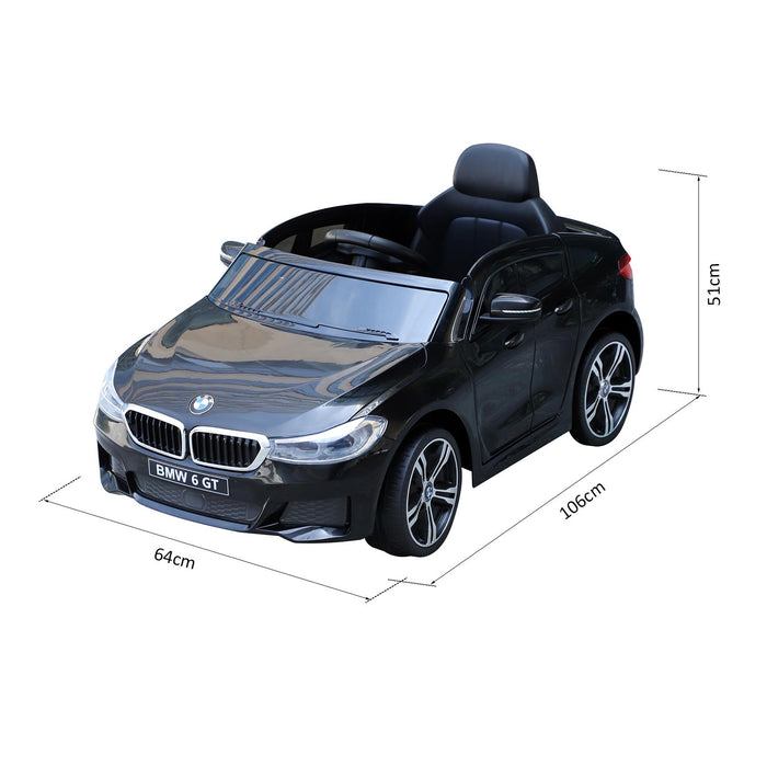 Macchina Elettrica per Bambini 6V con Licenza BMW 6GT Nera