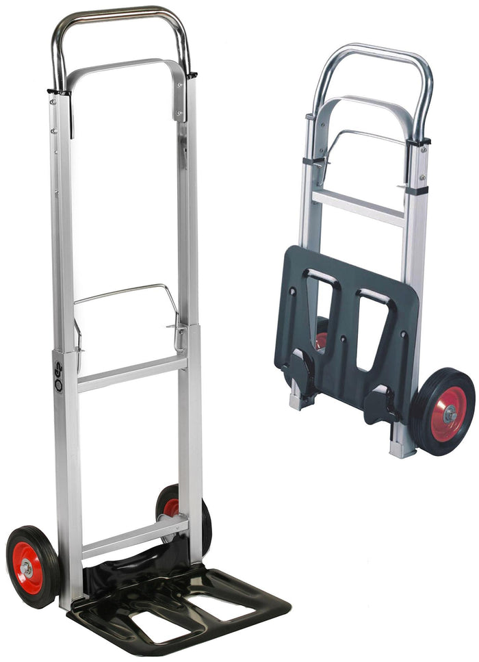 Carrello Pieghevole Portapacchi 90 Kg in Alluminio Tosini Carrellino Silver