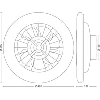 Amigo ventilatore philips 42+20w cct con telecomando diam. 48,5 cm