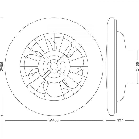 Amigo ventilatore philips 42+20w cct con telecomando diam. 48,5 cm