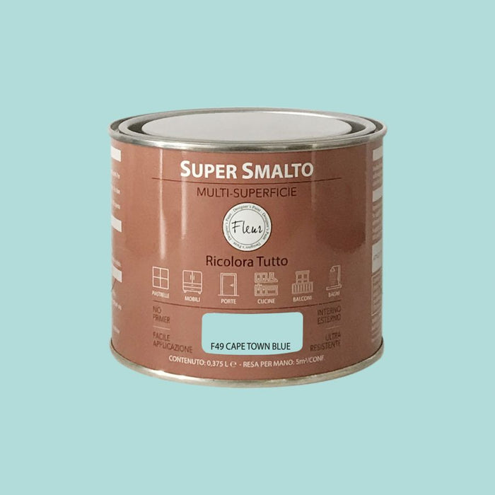 Fleur super smalto multi-superficie 375ml f49 cape town blue