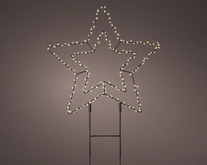 Stella di metallo con led luce calda diam 38cm