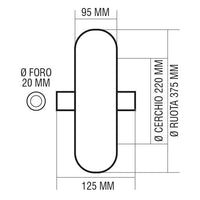 Ruota ricambio per carriola pvc 100