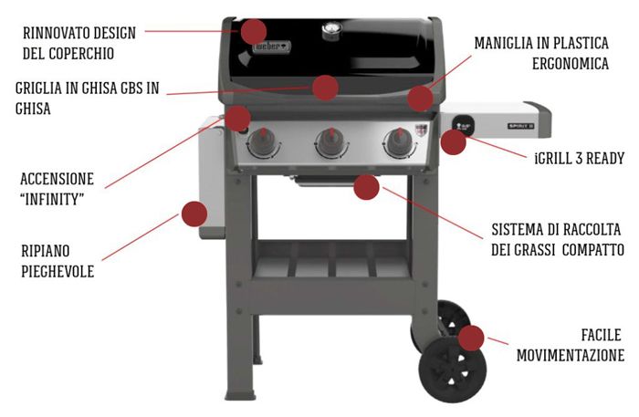 Barbecue spirit ii e-310 gas weber