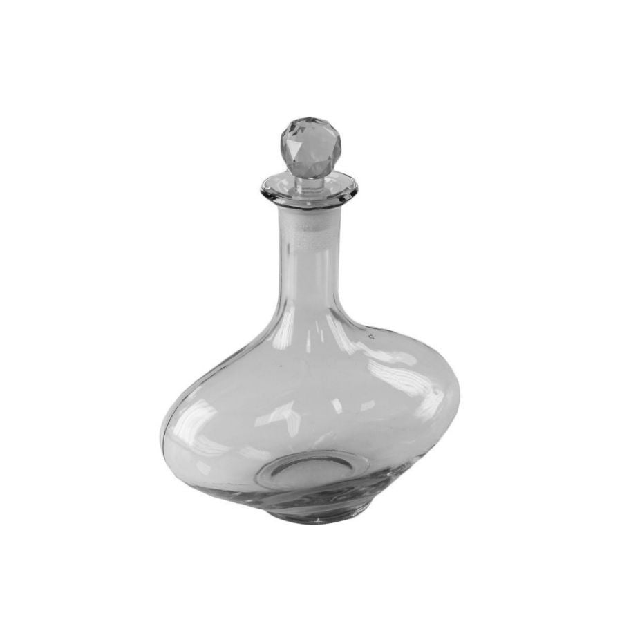 Bottiglia decanter semplice panciuto in vetro 34x11xh20 cm