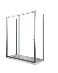 Box Doccia 3 Lati 70x160x70 cm 1 anta Scorrevole in Cristallo trasparente 6mm H190 Four