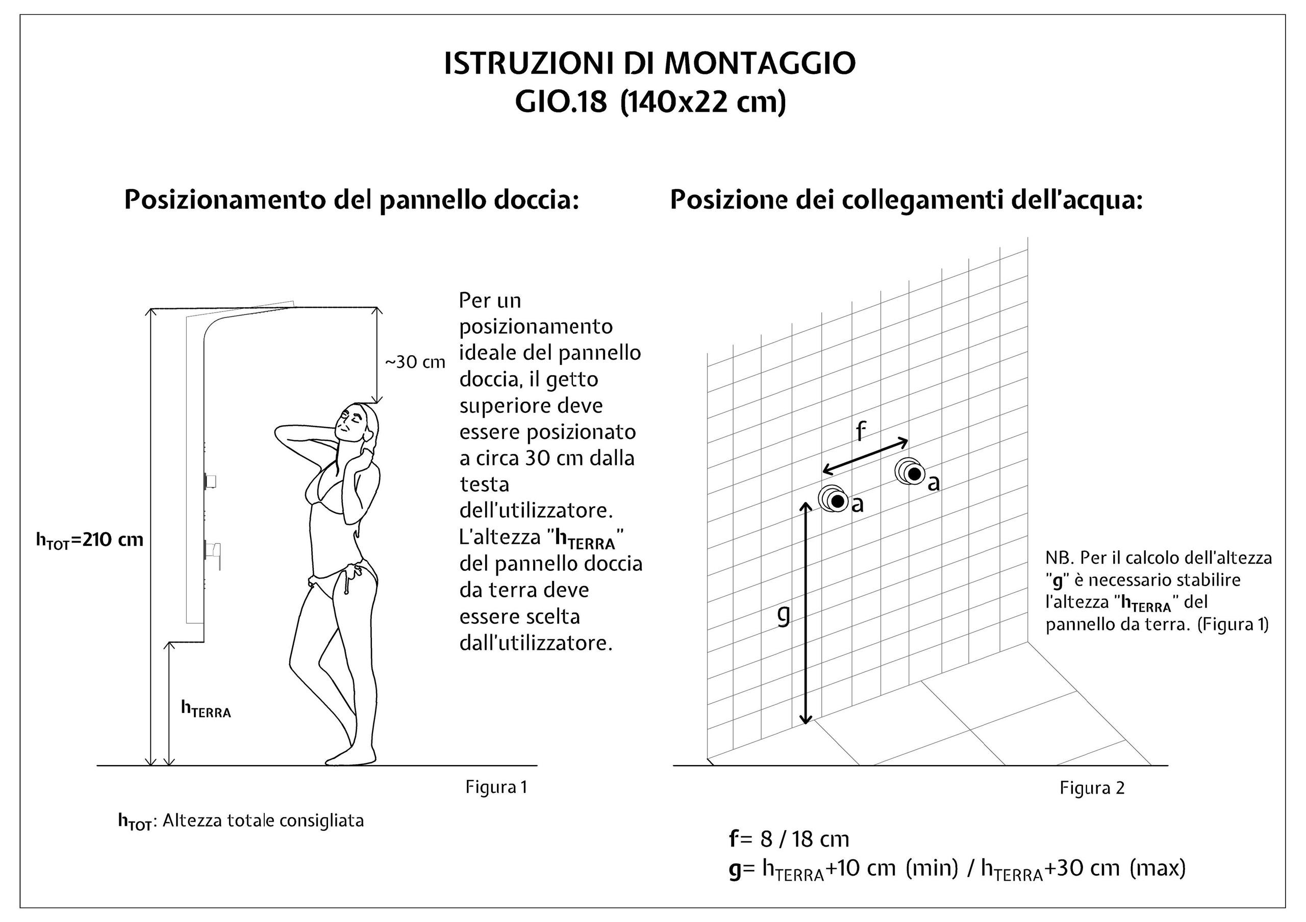 Colonna Doccia Idromassaggio in Alluminio Relax Plus Bianco e Nero Opaco