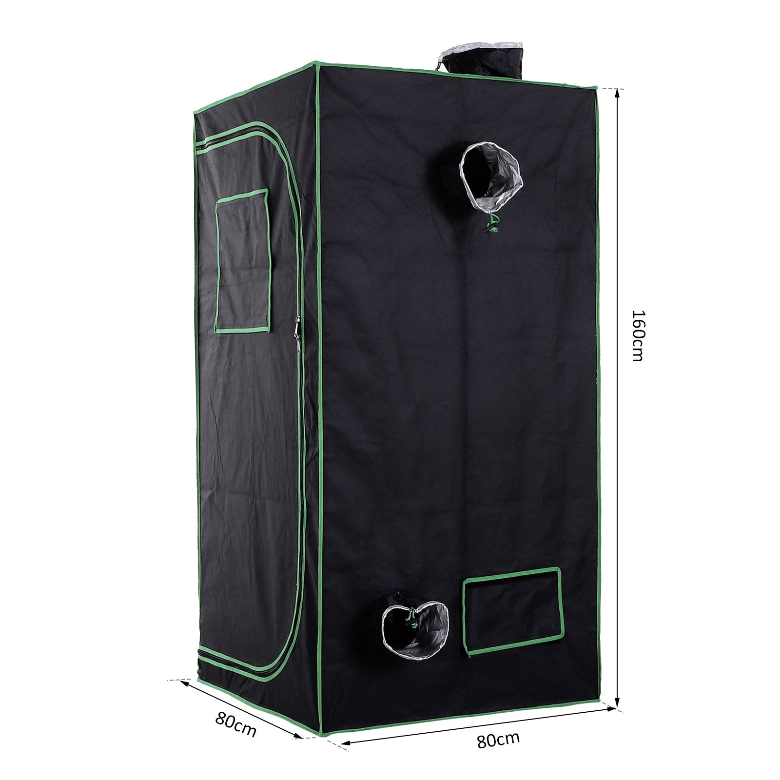 Tenda Coltivazione Idroponica Grow Box 80x80x160 cm con Cerniere Luci Illuminazione  Mylar