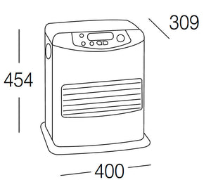 Stufa Elettrica a Combustibile Liquido Portatile 3000W Karlsen Inverter 3026 Grigia