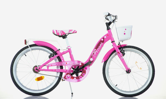 SCH ROSES 20", bicicletta per bambini, bici bambina, adatta a bambini tra i 6 e i 10 anni, per altezza tra 120 e 155 cm,