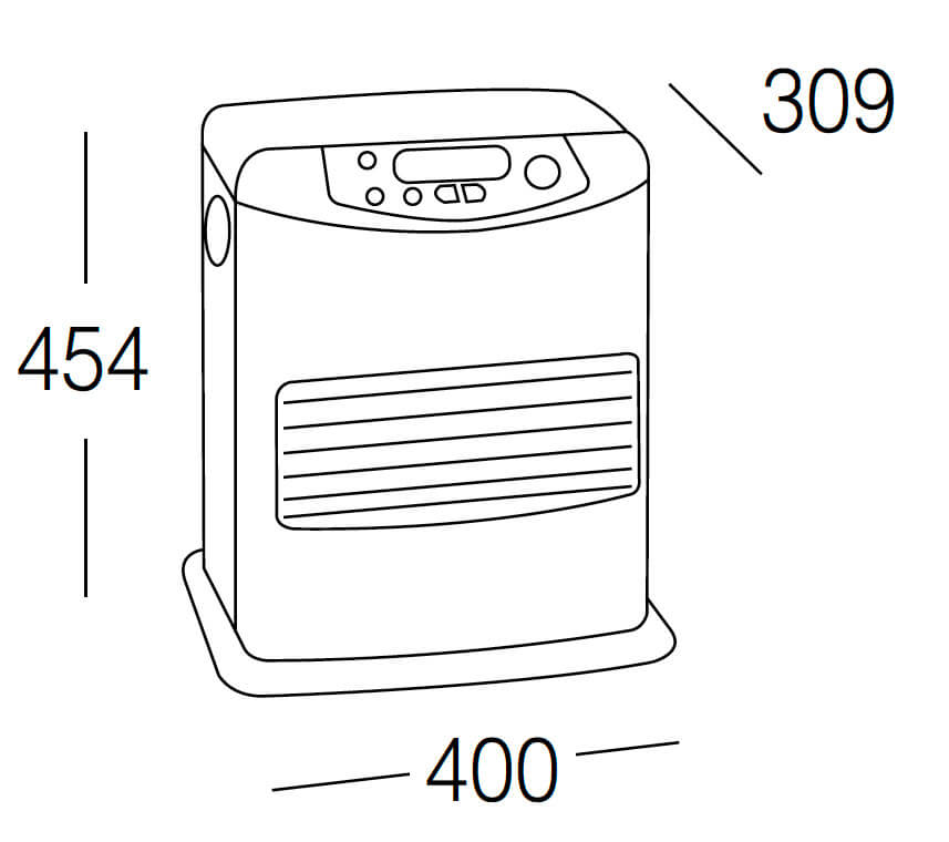 Stufa Elettrica a Combustibile Liquido Portatile 3200W Karlsen Inverter 5026 Grigia