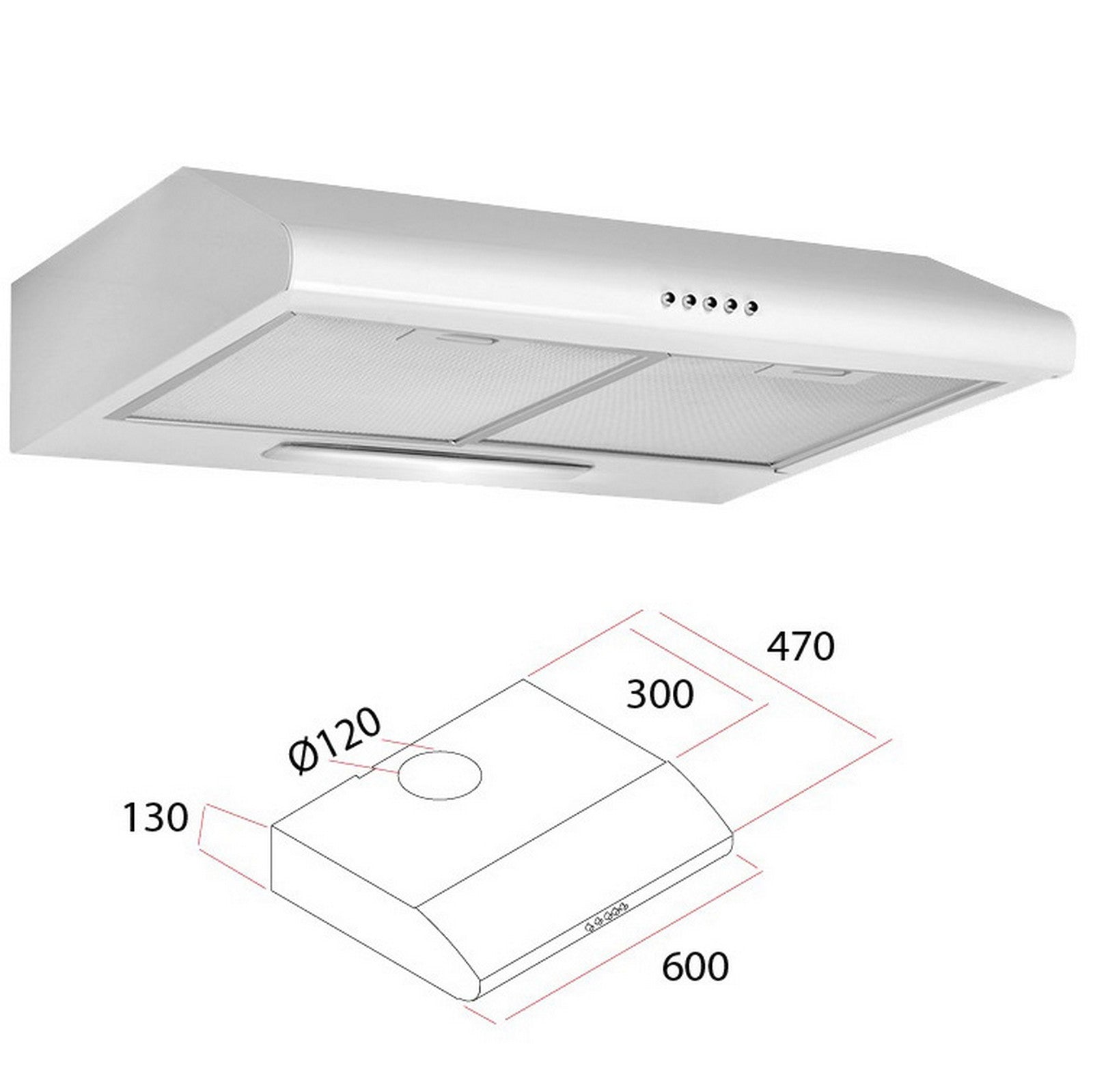 cappa elettrica x cucina cm.60 cod:ferx.17624.stock