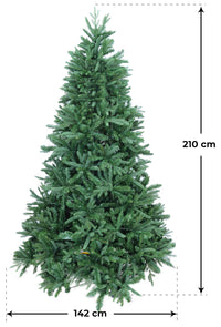 Albero di Natale Artificiale 210 cm 61 Rami Vanzetti Pino del Gargano Verde