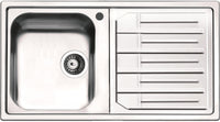 Lavello Cucina 1 Vasca 86x50 cm in Acciaio Inox Apell Melodia Gocciolatoio Destro