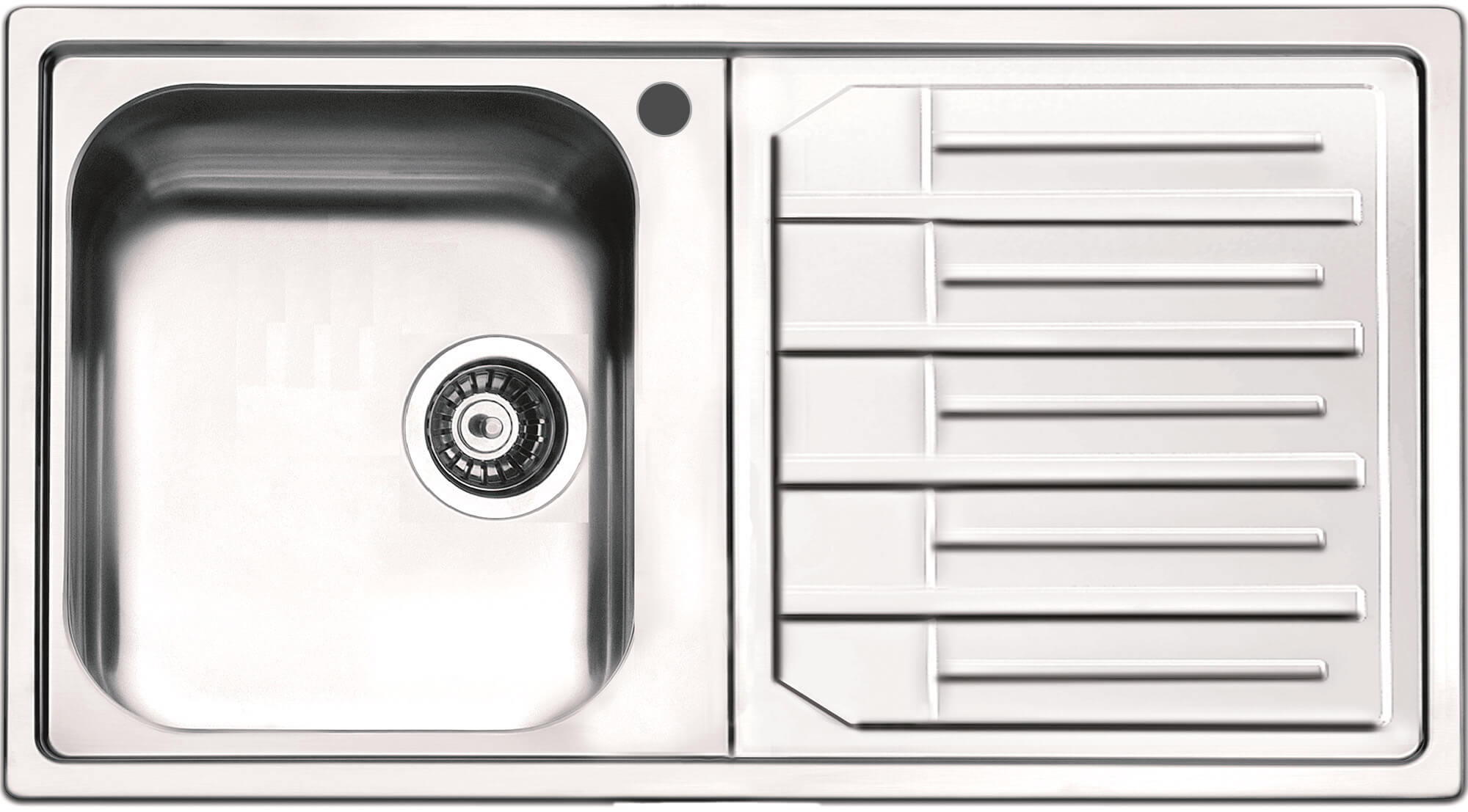 Lavello Cucina 1 Vasca 86x50 cm in Acciaio Inox Apell Melodia Gocciolatoio Destro